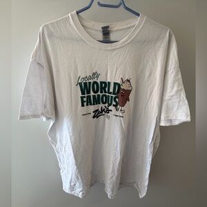 Gildan White T-Shirt with Dark Green Graphic